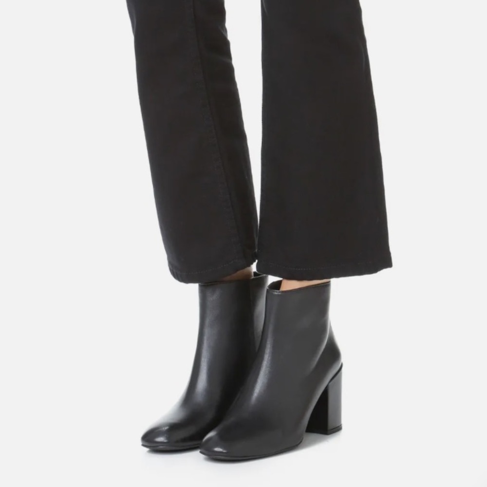 Stuart Weitzman Bacari Bootie Block Heel Napa Lea… - image 2